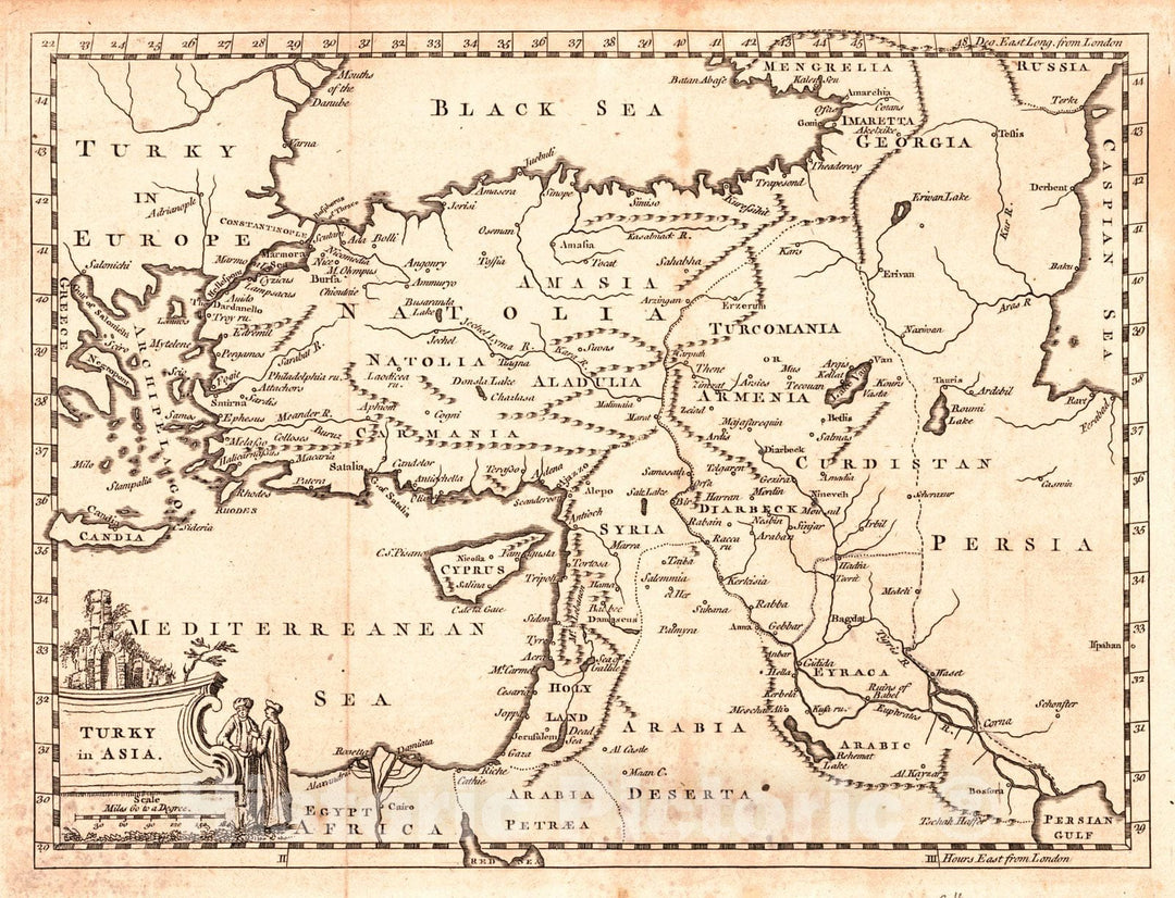 Historic Map : 1763 Turkey in Asia : Vintage Wall Art