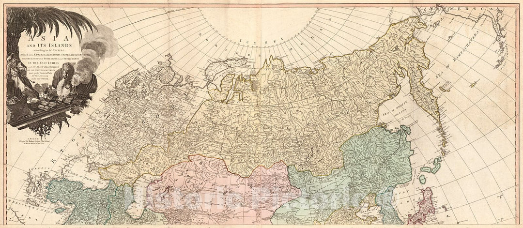 Historic Map : 1787 Asia and Its Islands : Vintage Wall Art