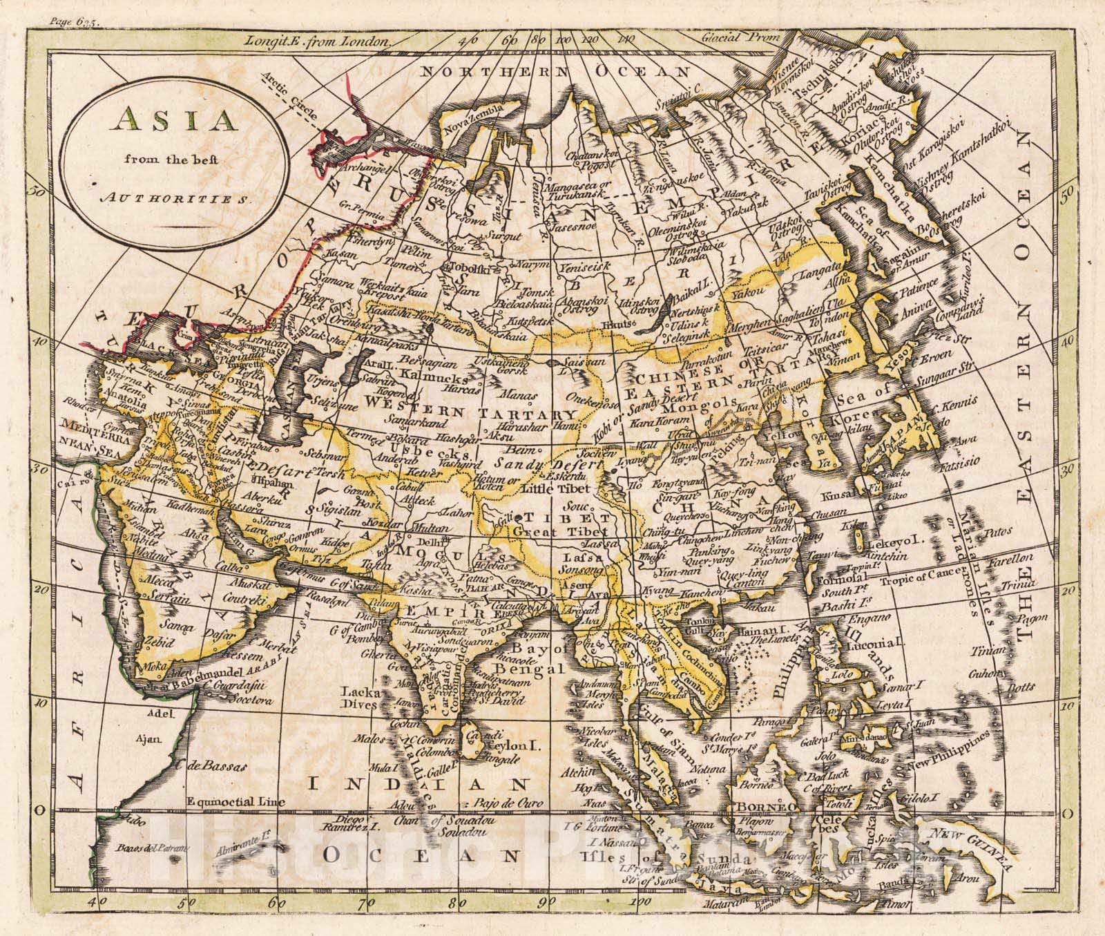 Historic Map : 1790 Asia from the best Authorities : Vintage Wall Art