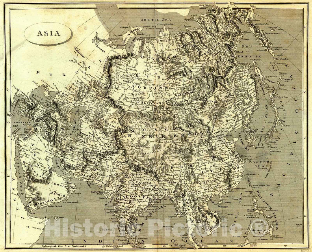 Historic Map : 1806 Asia : Vintage Wall Art