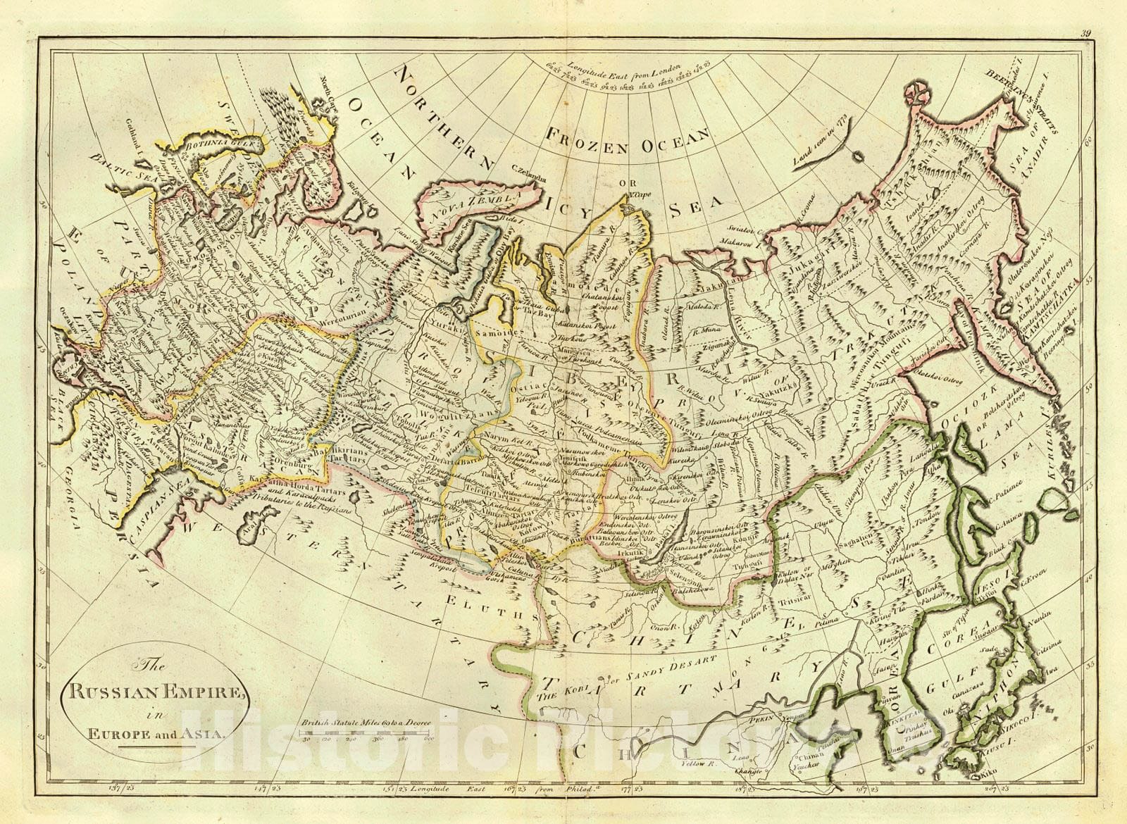 Historic Map : 1814 The Russian Empire in Europe and Asia  : Vintage Wall Art