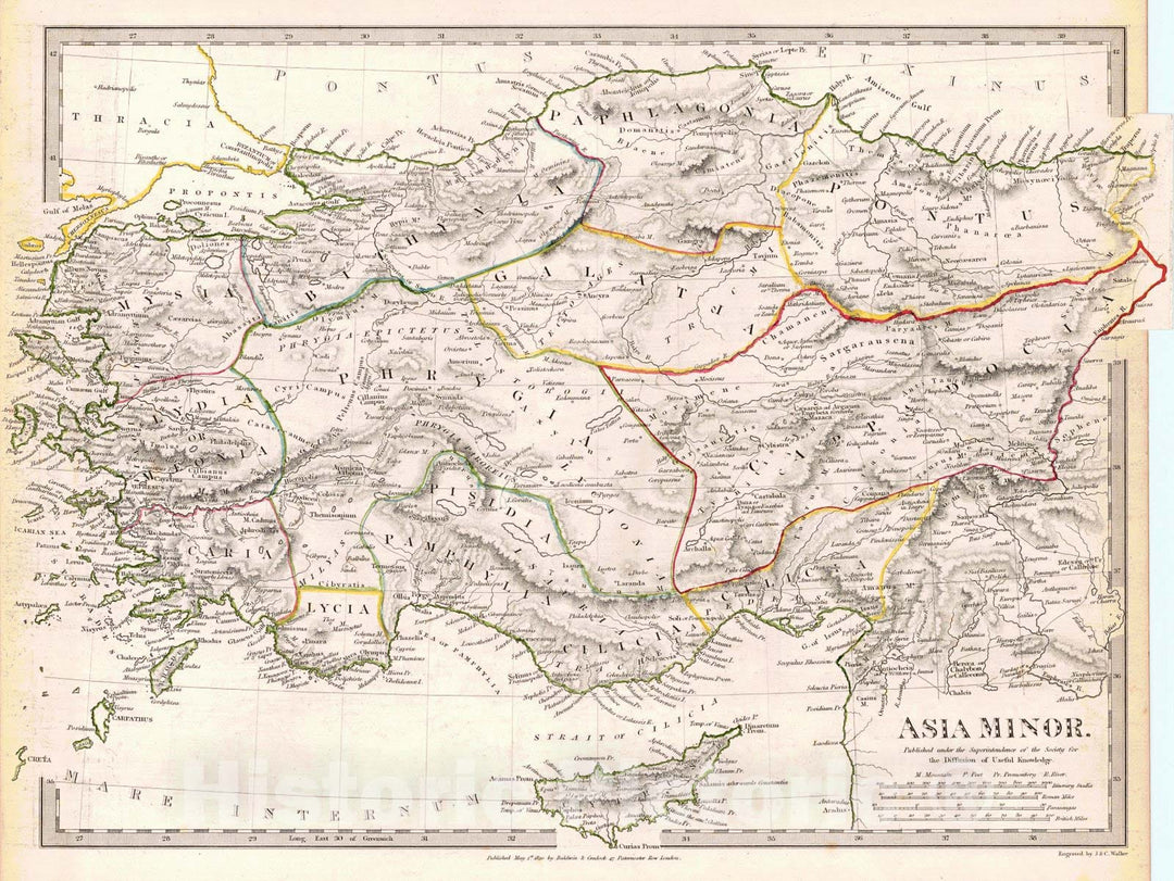 Historic Map : 1830 Asia Minor : Vintage Wall Art