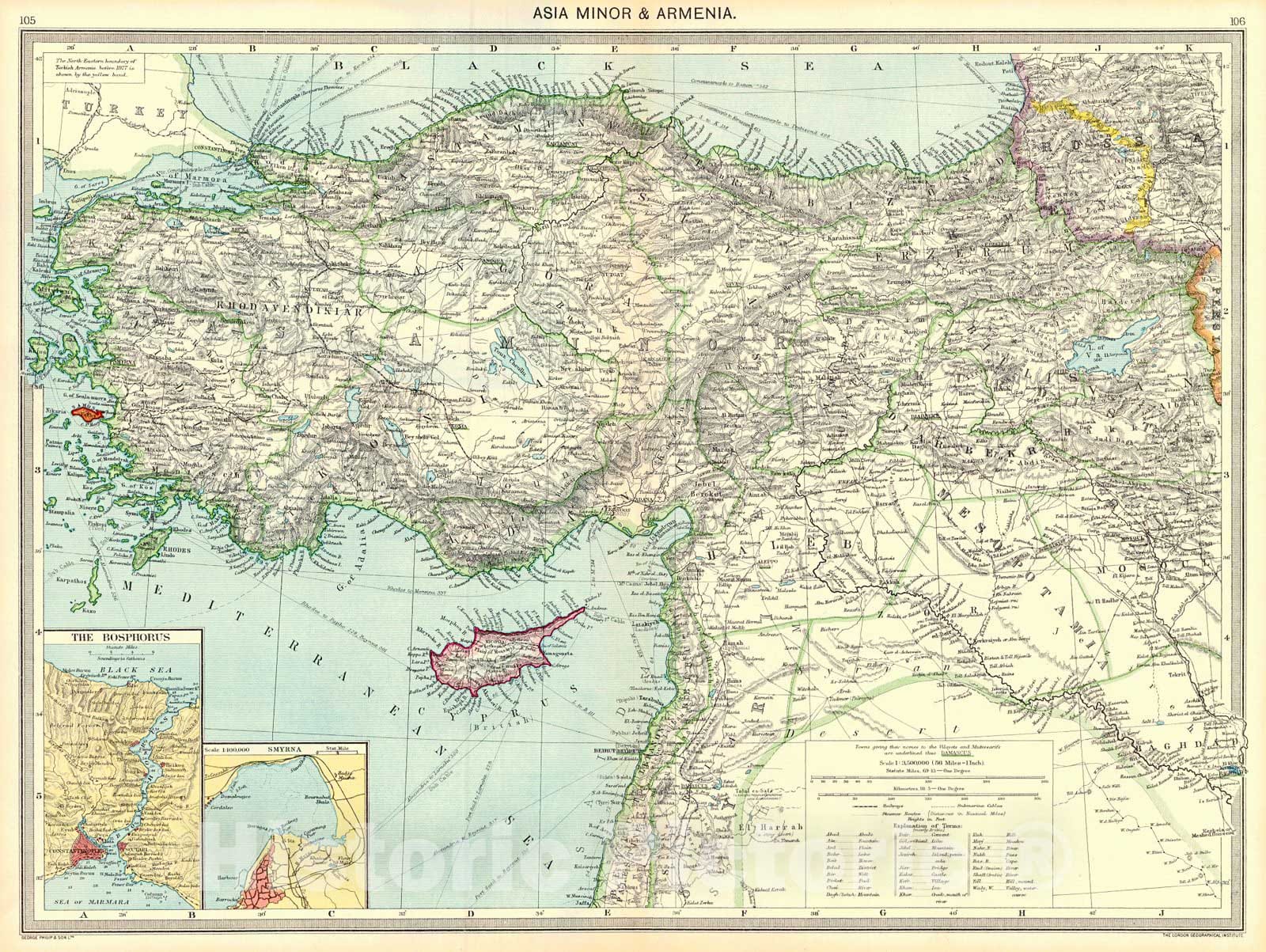 Historic Map : 1910 Asia Minor and Armenia : Vintage Wall Art