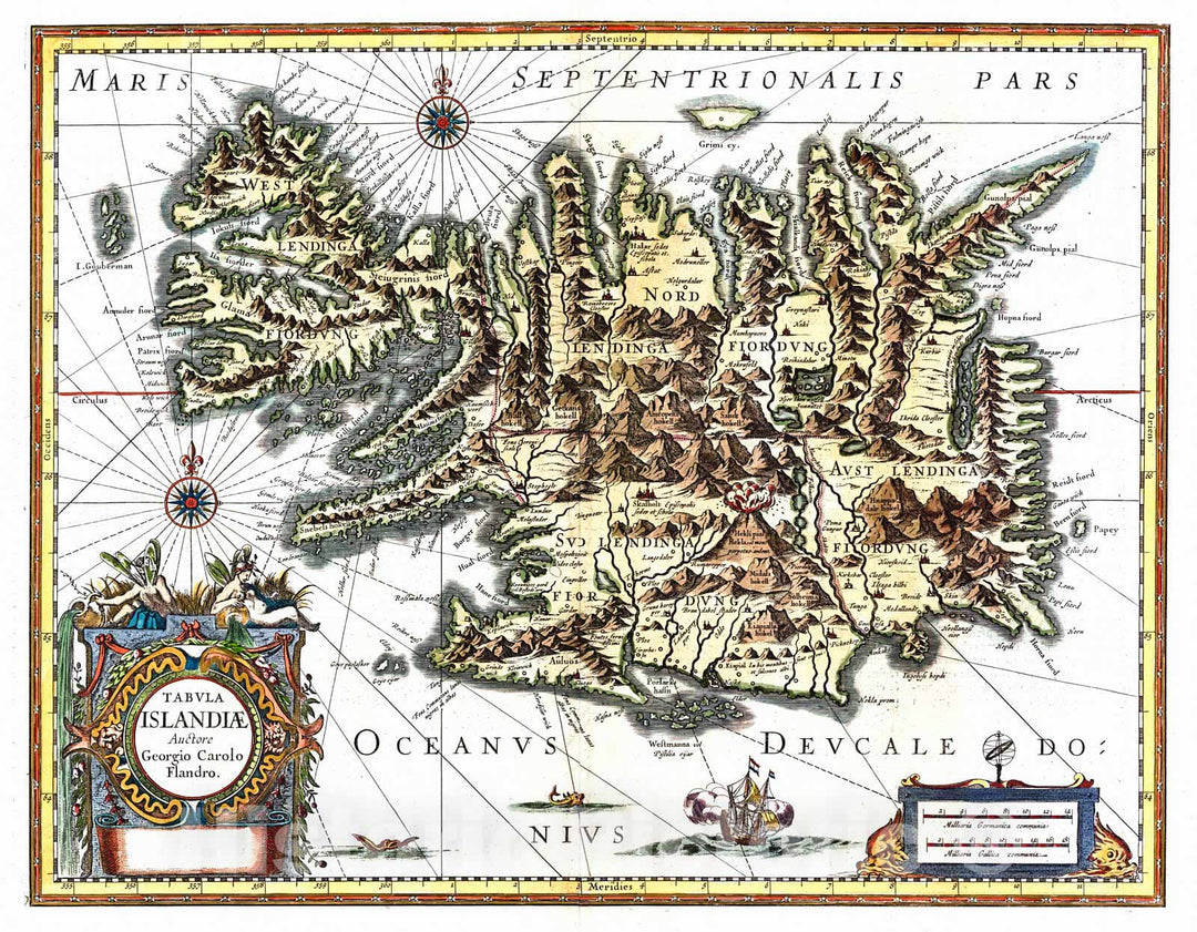 Historic Map : 1656 Tabula Islandiae (Iceland) : Vintage Wall Art