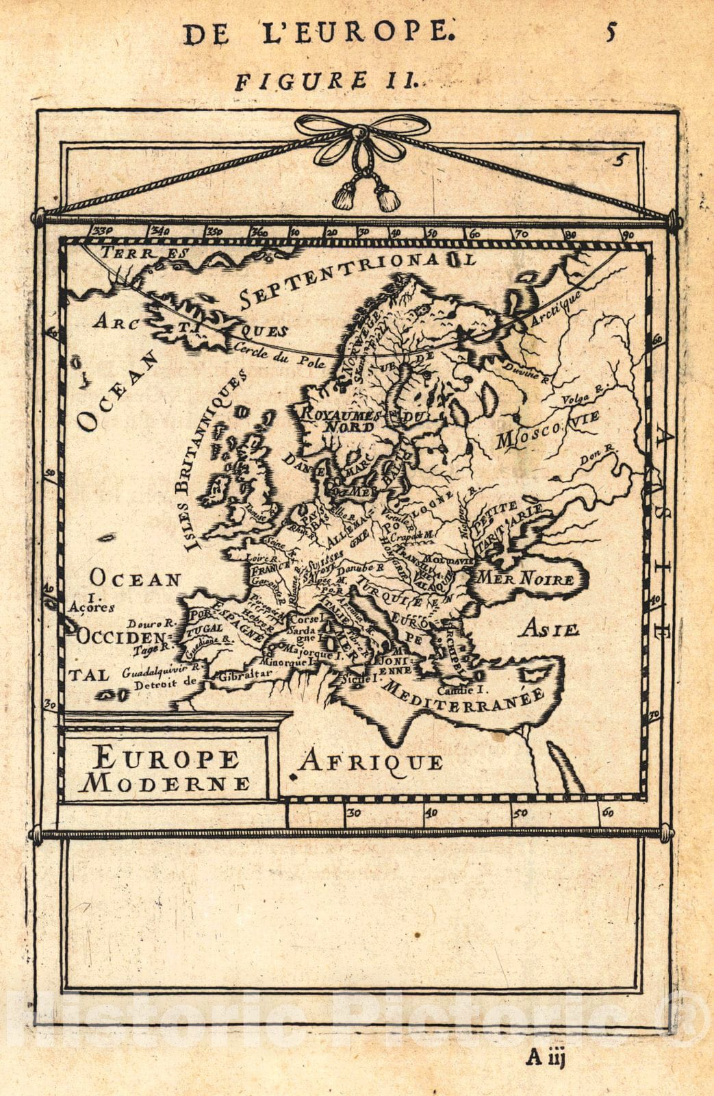 Historic Map : 1683 Europe Moderne : Vintage Wall Art