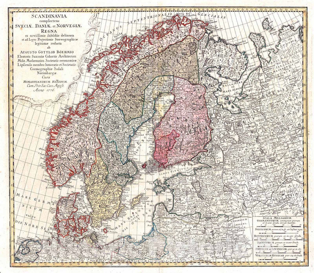 Historic Map : 1776 Scandinavia Complectens Sveciae, Daniae et Norvegiae : Vintage Wall Art