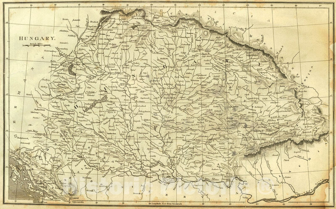 Historic Map : 1806 Hungary : Vintage Wall Art