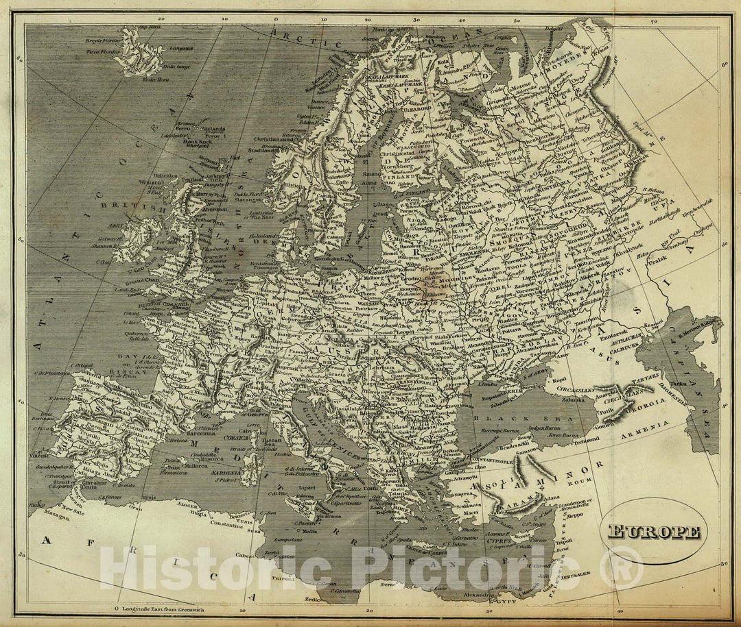 Historic Map : 1806 Europe : Vintage Wall Art