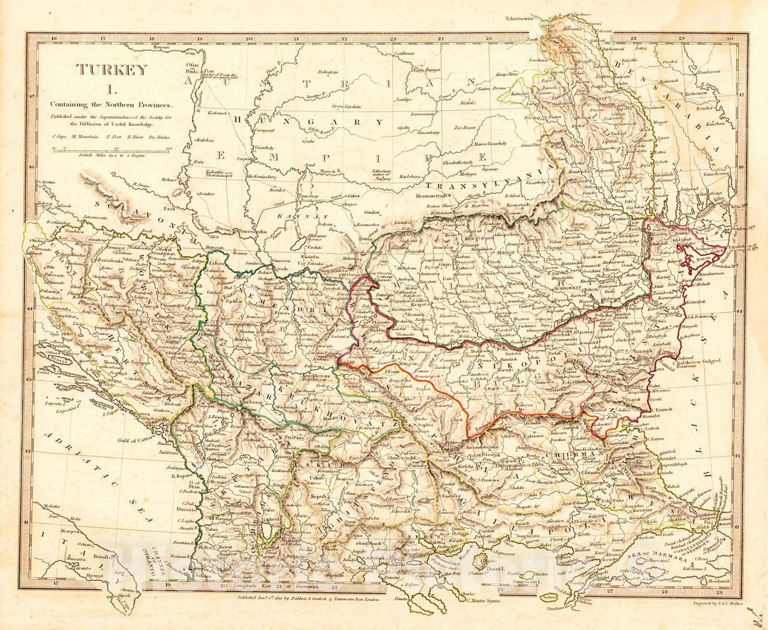 Historic Map : 1830 Turkey I Containing the Northern Provinces  : Vintage Wall Art