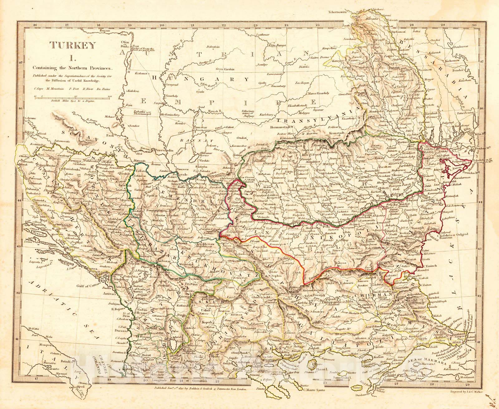 Historic Map : 1830 Turkey I Containing the Northern Provinces  : Vintage Wall Art