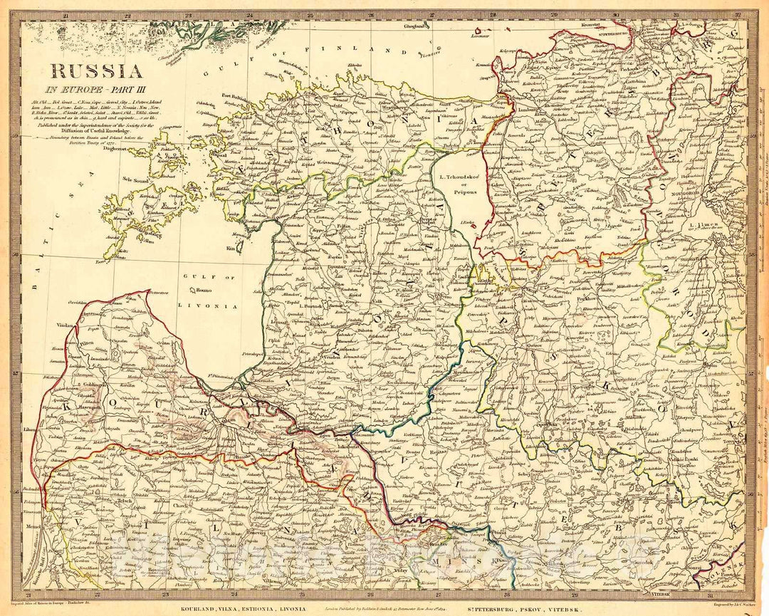 Historic Map : 1838 Russia in Europe Part III : Vintage Wall Art