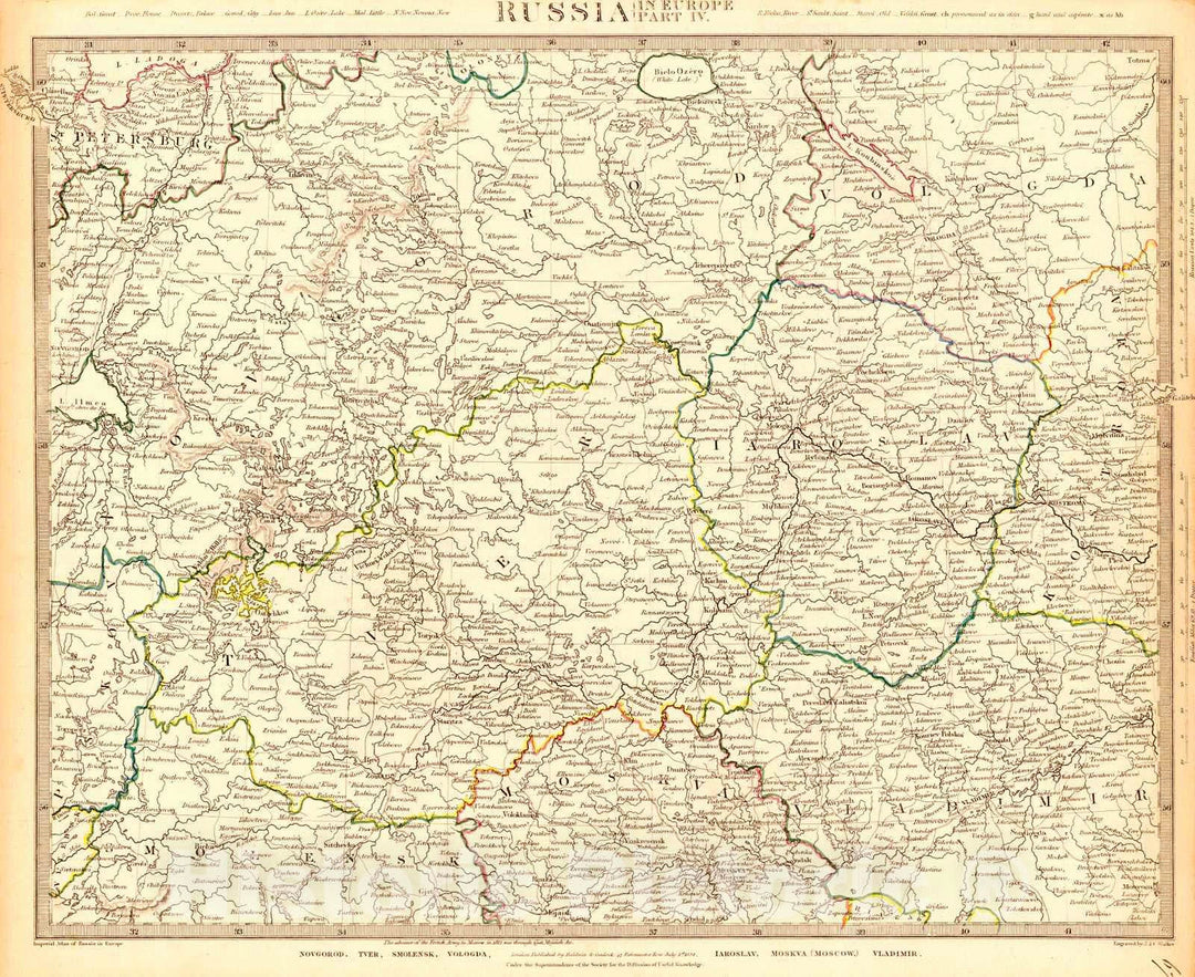 Historic Map : 1838 Russia in Europe Part IV : Vintage Wall Art