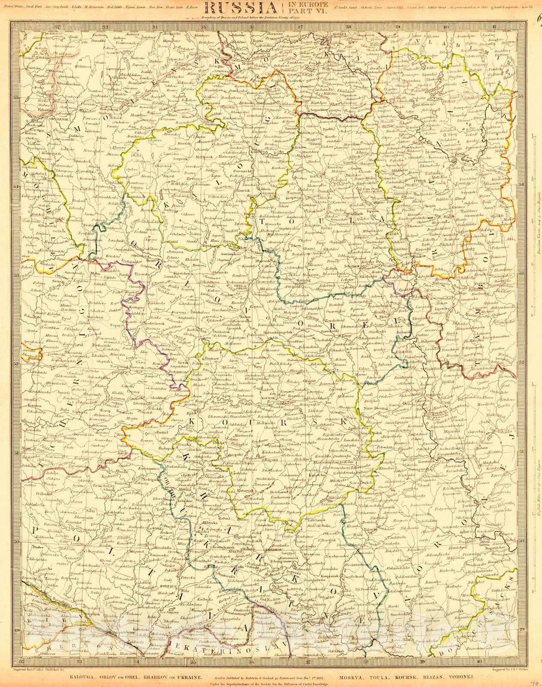 Historic Map : 1838 Russia in Europe Part VI : Vintage Wall Art