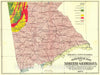 Historic Map : 1894 Geological Map Of North Georgia : Vintage Wall Art 