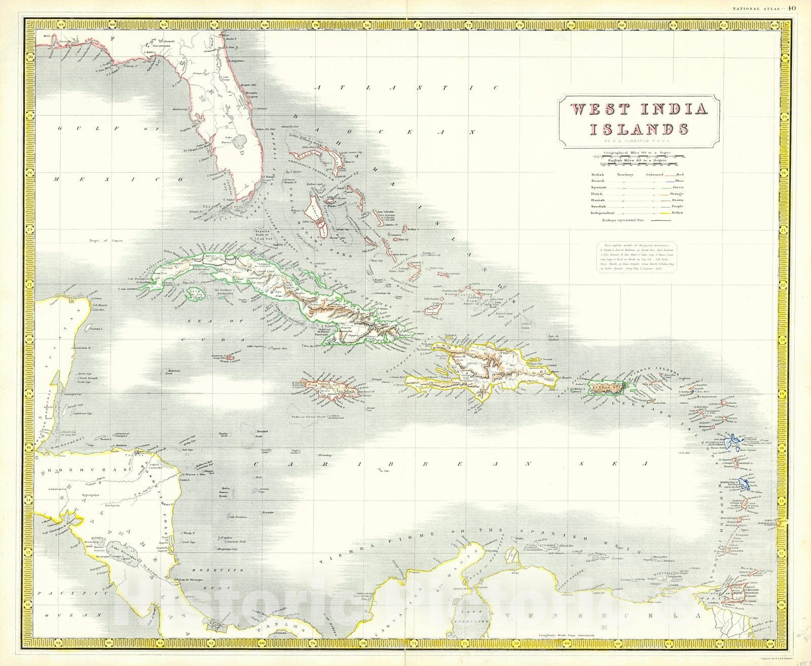 Historic Map : 1855 Mexico, Central America & California : Vintage Wall Art