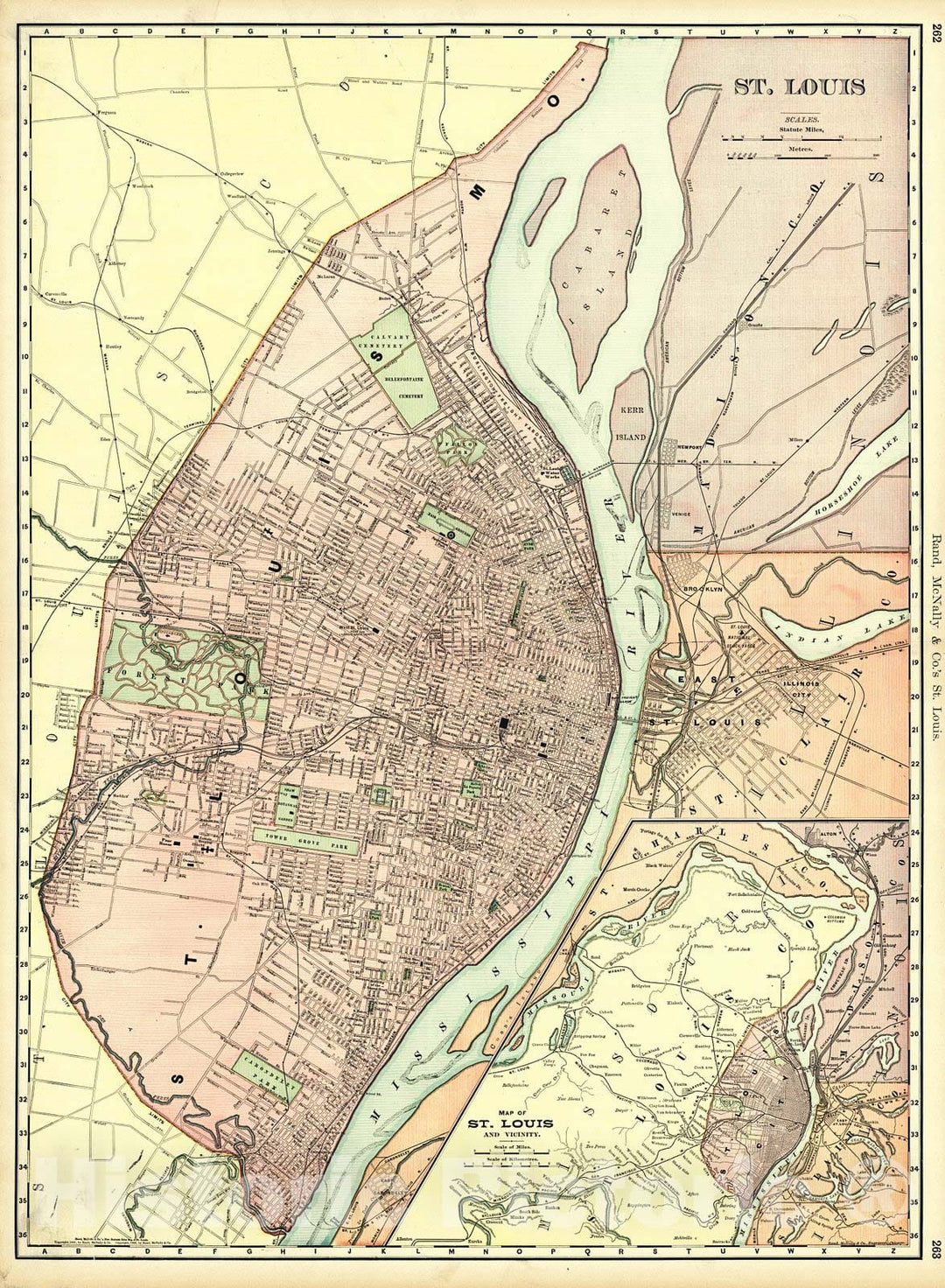 Historic Map : 1901 St. Louis : Vintage Wall Art