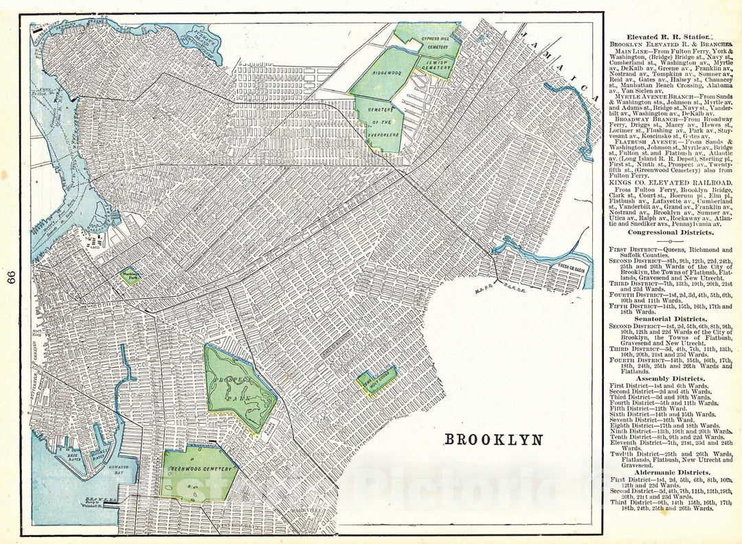 Historic Map : 1898 Brooklyn : Vintage Wall Art