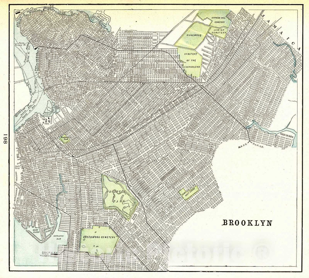 Historic Map : 1901 Brooklyn : Vintage Wall Art