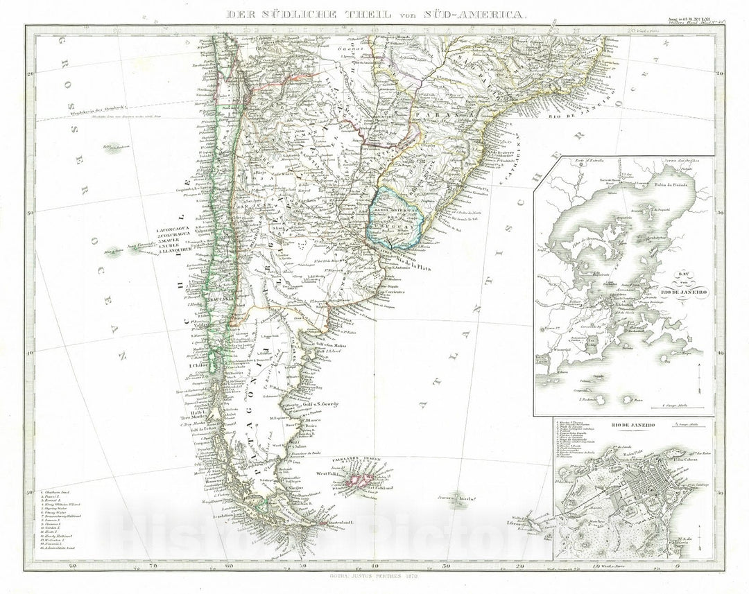 Historic Map : 1917 South America : Vintage Wall Art