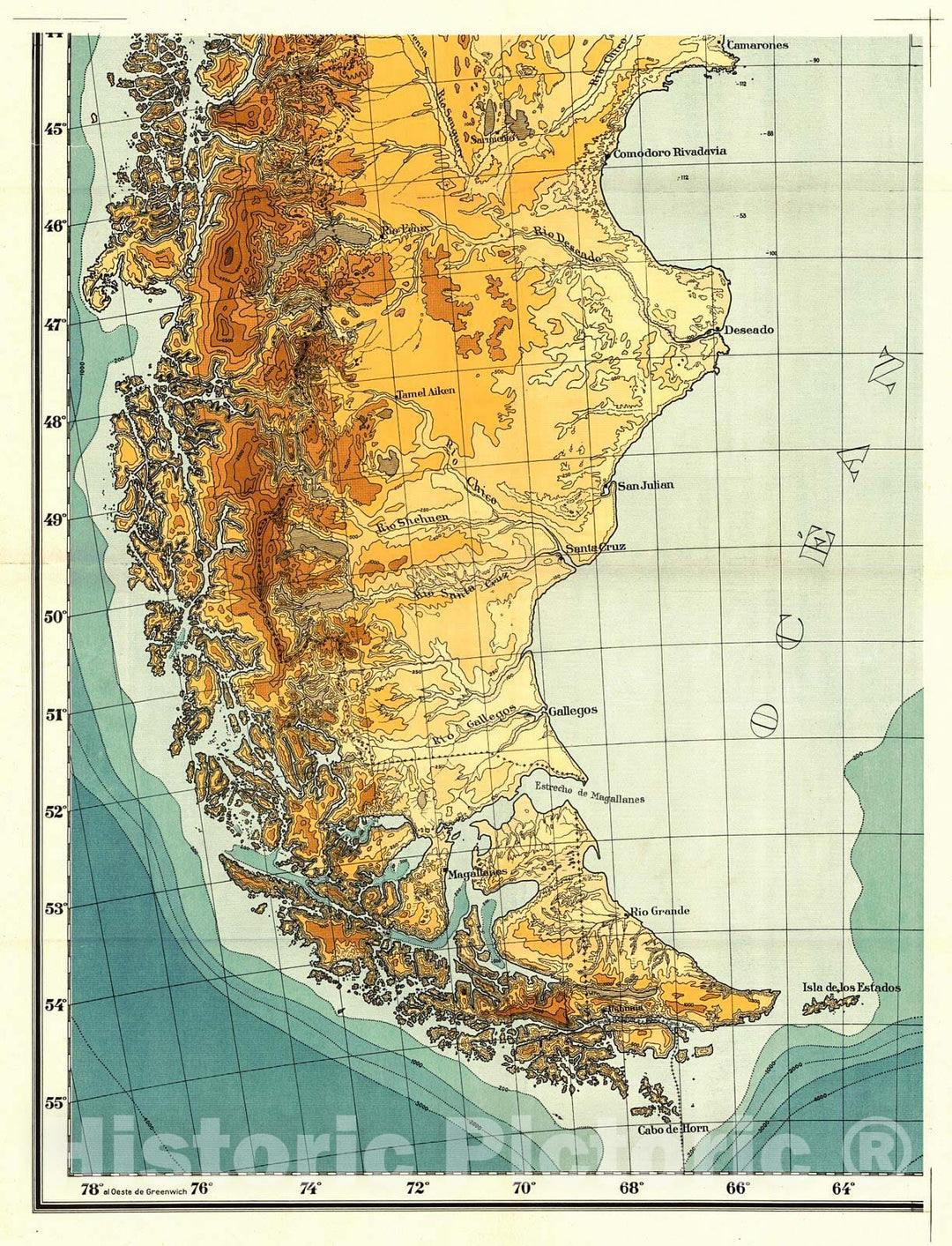 Historic Map : 1934 Mapa Geologico do Brasil Meridional : Vintage Wall Art