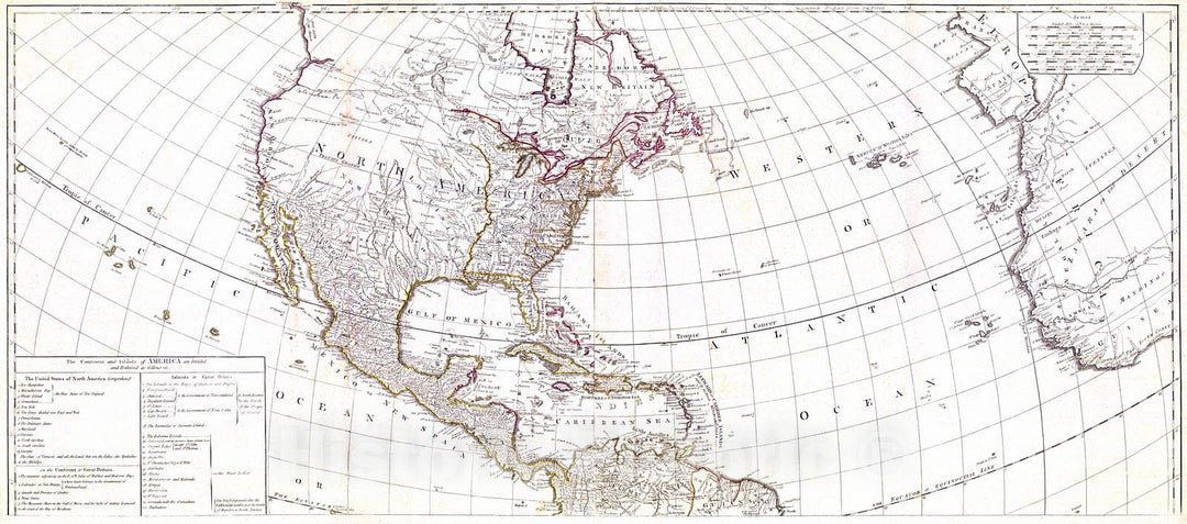 Historic Map : 1786 [North America] : Vintage Wall Art