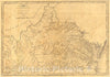 Historic Map : 1794 The State of Virginia : Vintage Wall Art
