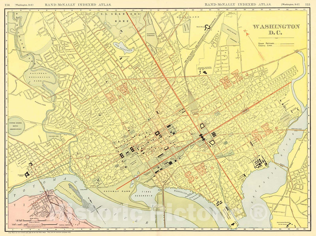 Historic Map : 1911 Washington D.C. : Vintage Wall Art