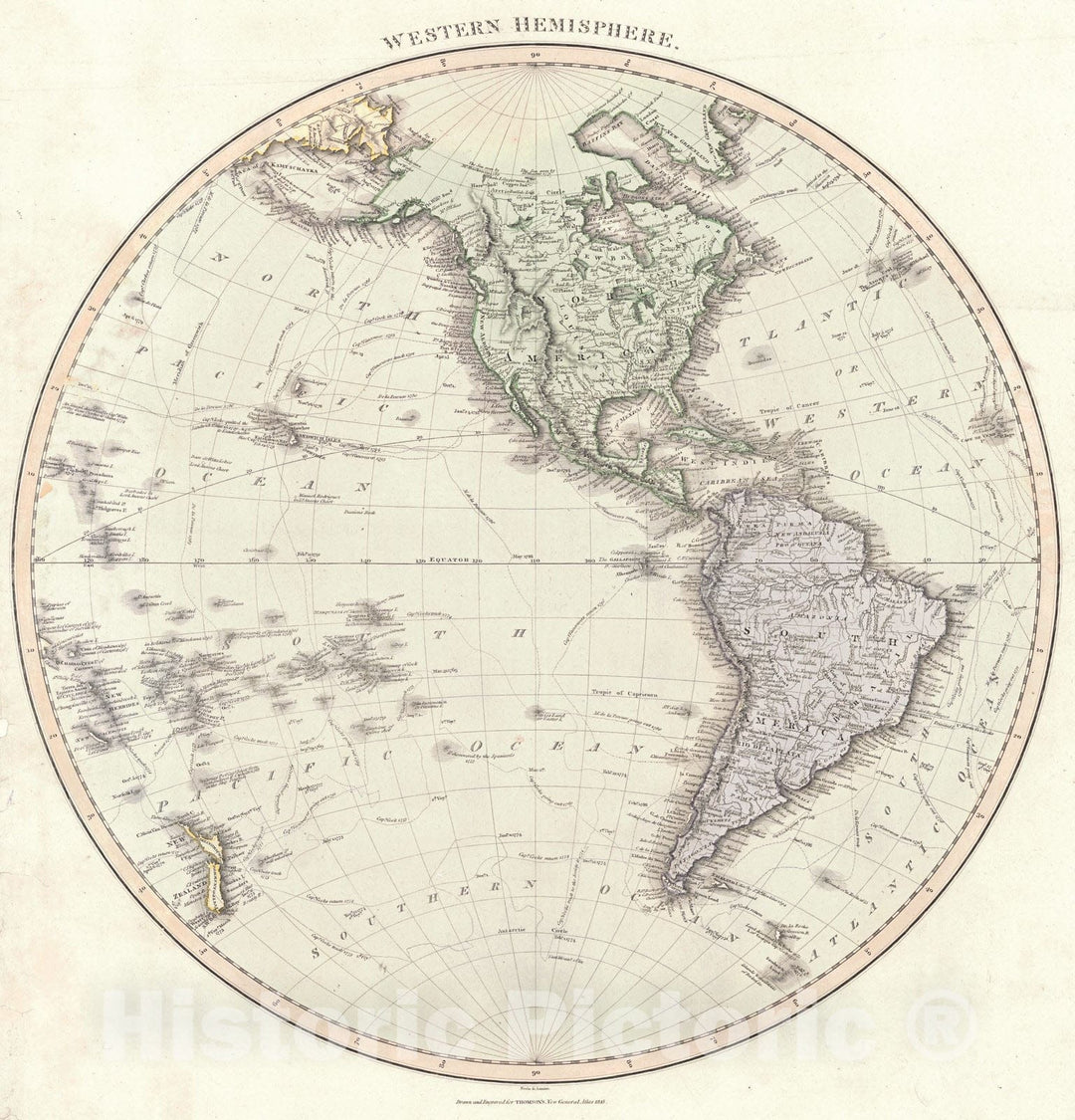 Historic Map : 1815 Western Hemisphere : Vintage Wall Art