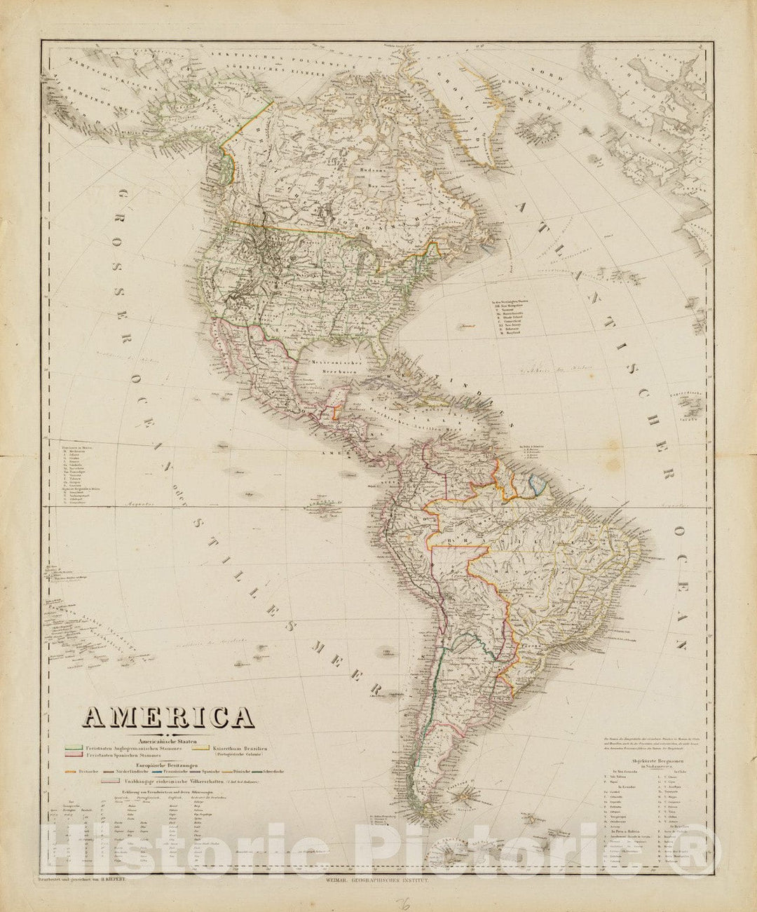 Historical Map, 1865 America, Vintage Wall Art