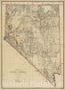 Historical Map, 1894 State of Nevada, Vintage Wall Art