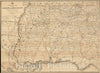 Historical Map, Post Route map of The States of Alabama and Mississippi with Adjacent Parts of Florida, Georgia, Tennessee, Arkansas and Louisiana, Vintage Wall Art