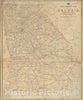 Historical Map, Post Route map of The State of Georgia Showing Post Offices with The Intermediate Distances on Mail Routes in Operation on The 1st of December, 1903, Vintage Wall Art