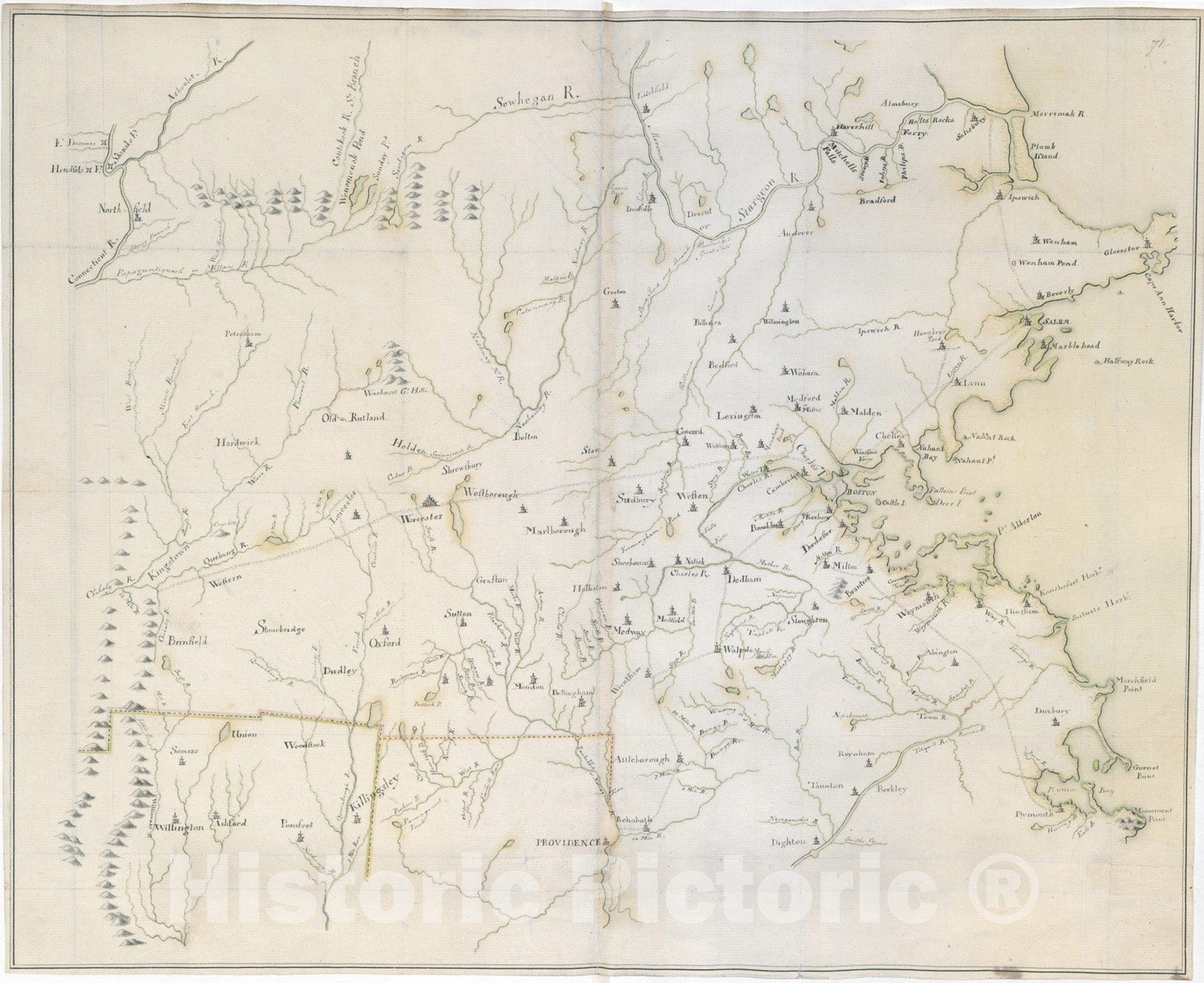 Historical Map, 1760 [Map of New England], Vintage Wall Art