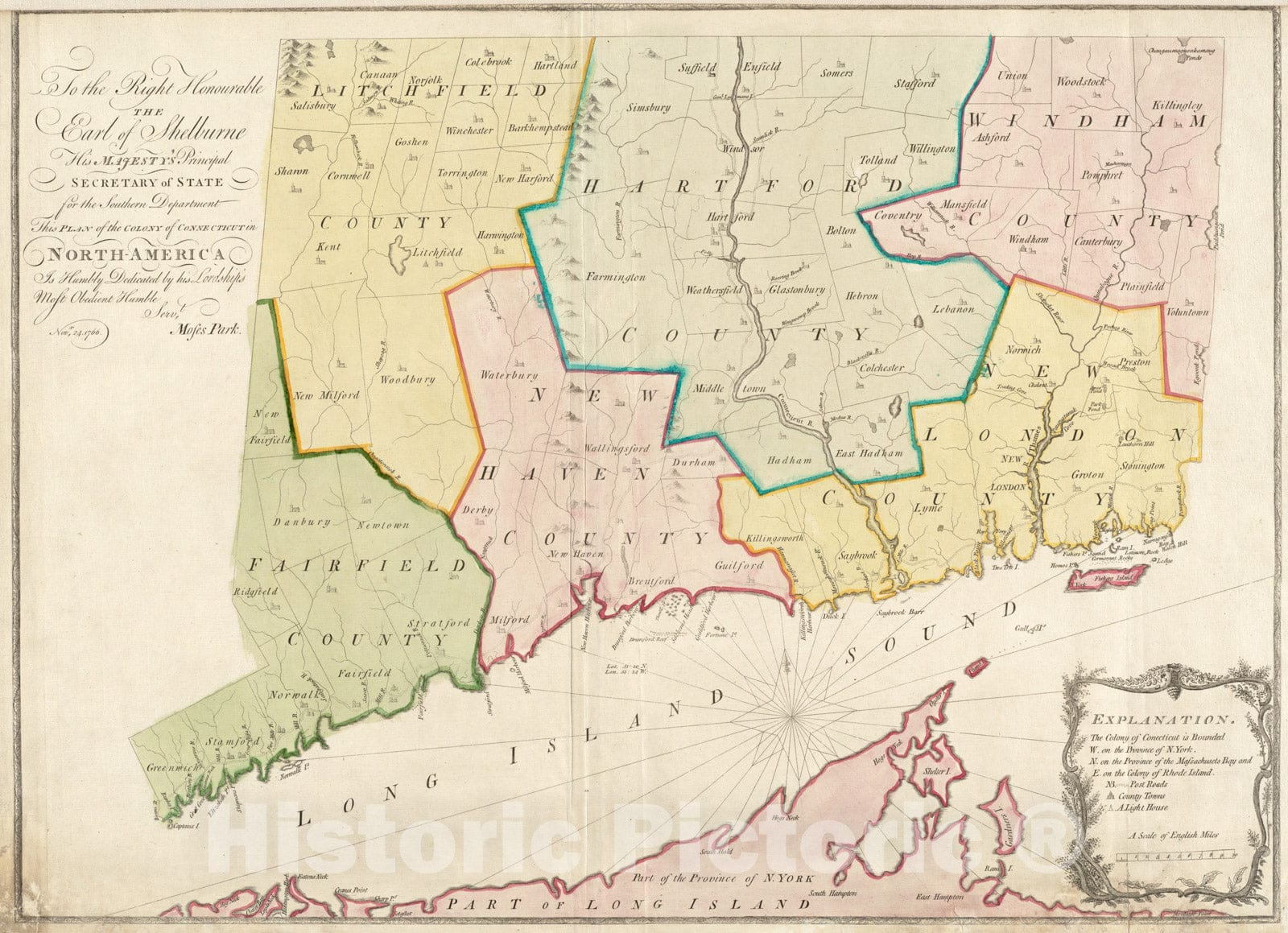 Historical Map, 1766 to The Right honourable, The Earl of Shelbourne, His Majesty's Principal Secretary of State for The Southern Department, Vintage Wall Art