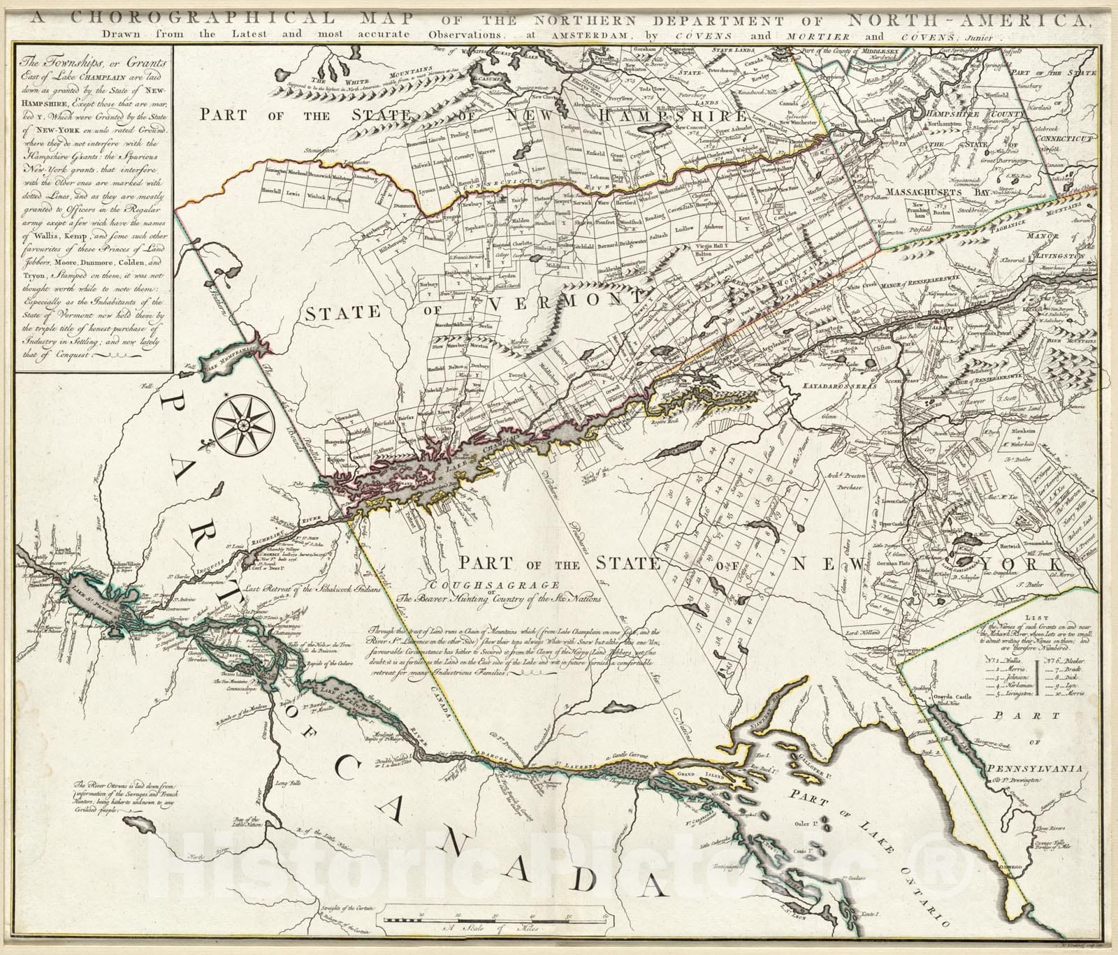 Historical Map, 1780 A chorographical map of the northern department of North-America, Vintage Wall Art