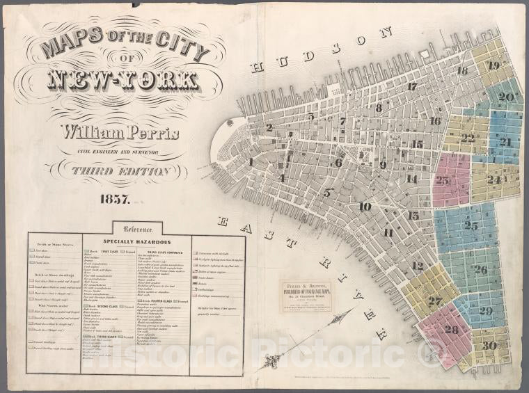 Historic Map - 1857 Manhattan (New York, N.Y.), [Volume 2 Index Map.] - Vintage Wall Art