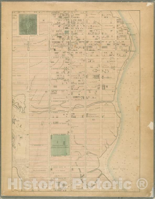 Historic 1867 Map - Sheet 16: [Bounded By E. Hundred & Twenty Fourth Street, 1St Ave - Atlases Of New York City - Vintage Wall Art