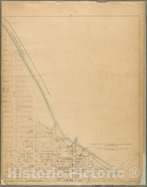 Historic 1867 Map - Sheet 18: [Bounded By 149Th Street, (Harlem River,Bulk Head & Pier Lane), E. Hundred & Twenty Fourth Street.] - Vintage Wall Art