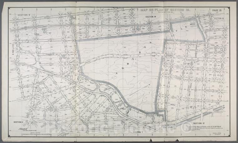 Historic 1892 Map - Map Or Plan Of Section 10. [Bounded By Washington Avenue, E. 173 - Bronx (New York, N.Y.) Atlases Of New York City - Vintage Wall Art