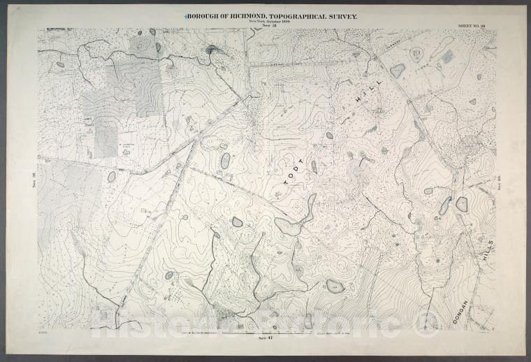 Historic Map - 1906 New York, N.Y. Richmond.[Includes Ocean Terrace, Manor Road, Egbert Ave, Walkers Lane Todt Hill Road In Todt Hill And Dongan Hills. - Vintage Wall Art