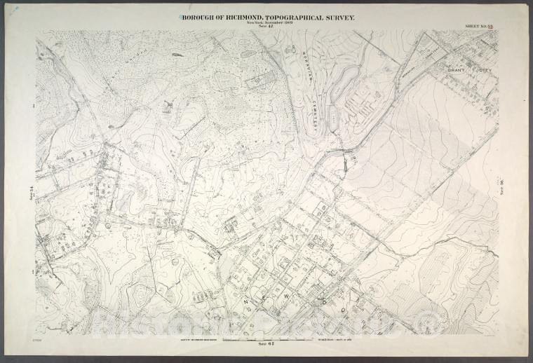 Historic Map - 1906 New York, N.Y. Richmond, Sheet No. 55. [Includes (Egbertville), (Lighthouse Hill), Grant City And New Dorp.] - Vintage Wall Art