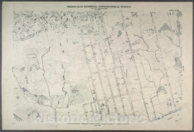 Historic Map - 1906 New York, N.Y. Richmond, [Satterlee, Clermont, Sprague, Loretto,Reet, Rockaway,Reet, Manhattan,Reet And Chelsea,Reet In Tottenville.] - Vintage Wall Art