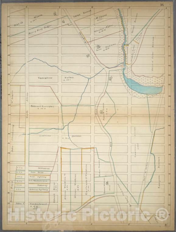 Historic Map - 1868 Page 16: [Bounded By W. 114Th Street, Fourth (Park) Avenue, (Spanish Harlem) E. 94Th Street (Carnegie Hill) And Eighth Avenue.] - Vintage Wall Art