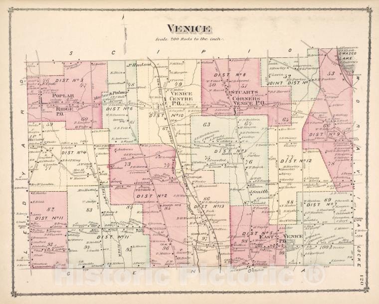 Historic Map - Venice [Township] - Vintage Wall Art