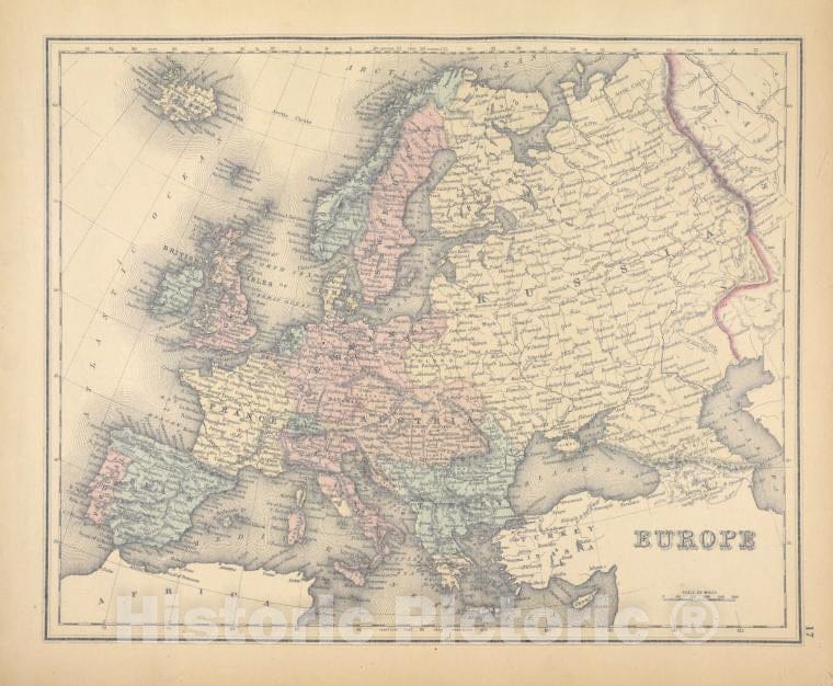 Historic 1876 Map - Europe - Dutchess County (N.Y.New Illustrated Atlas Of Dutchess County, New York. - Vintage Wall Art