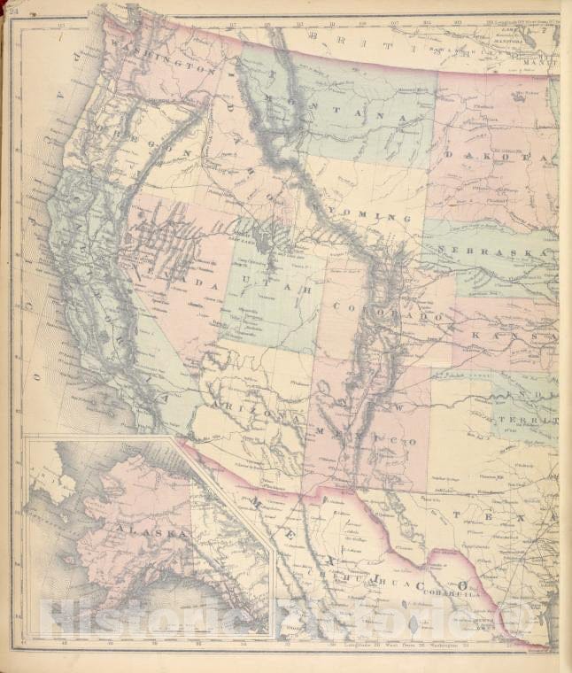 Historic 1876 Map - Alaska; United States Of America - Dutchess County (N.Y.New Illustrated Atlas Of Dutchess County, New York. - Vintage Wall Art