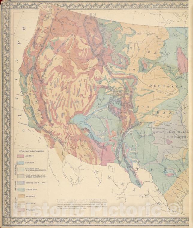 Historic Map - 1876 Dutchess County, New York (N.Y.), Gray'S Geological Map Of The United States - Vintage Wall Art