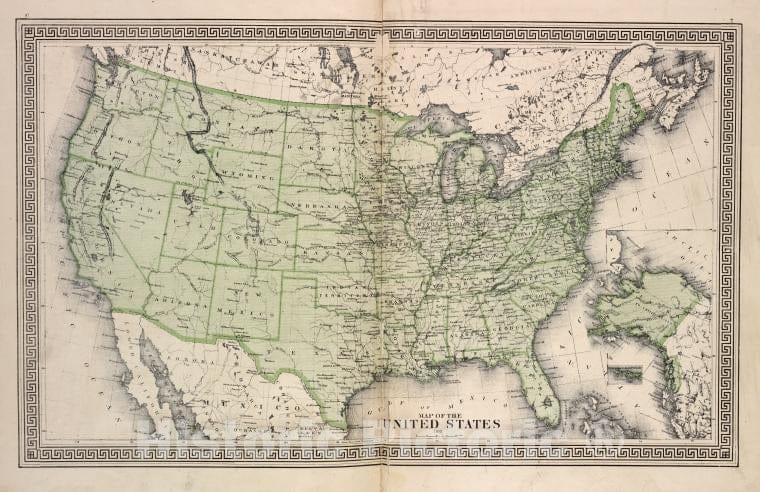 Historic Map - 1877 Passaic County, New Jersey (N.J.), Map Of The United States - Vintage Wall Art