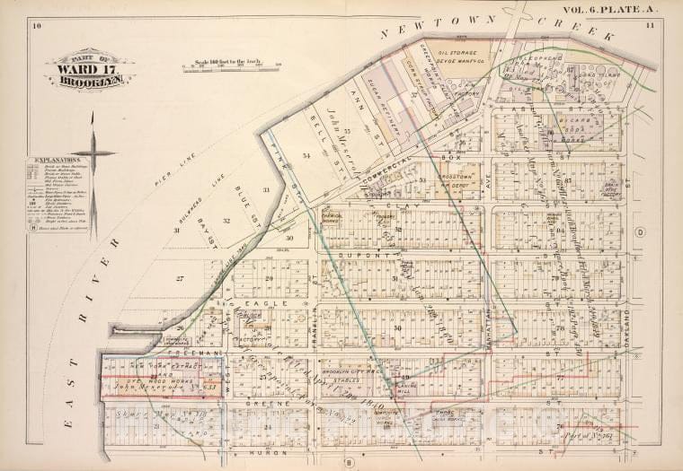 Historic Map - 1880 Brooklyn (New York, N.Y.), Detailed Estate And Old Farm Line Atlas Of The City Of Brooklyn. Complete In Six - Vintage Wall Art