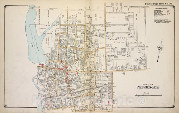 Historic 1915 Map - Part Of Patchogue - Suffolk County (N.Y.Atlas Of Suffolk County, Long Island, New York - Vintage Wall Art